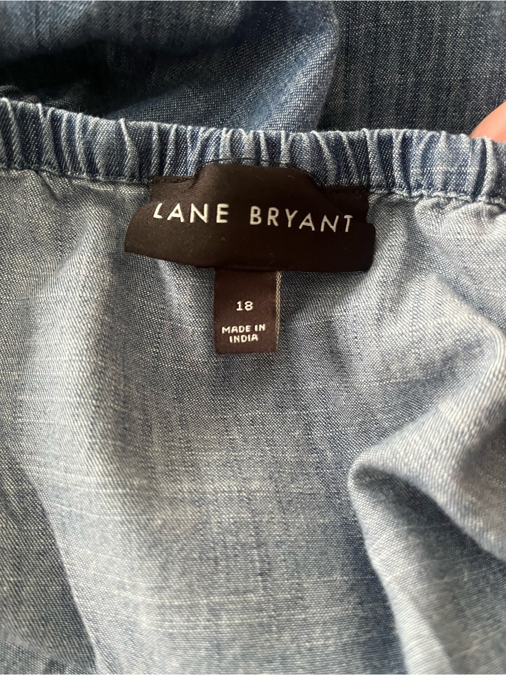 Lane Bryant Chambray Denim Tiered Midi Dress with Pockets | Size 18 - Picture 6 of 8
